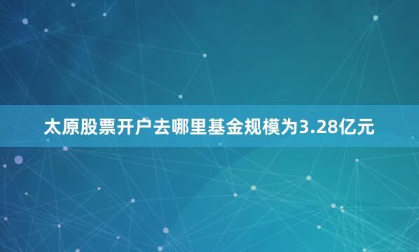 太原股票开户去哪里基金规模为3.28亿元